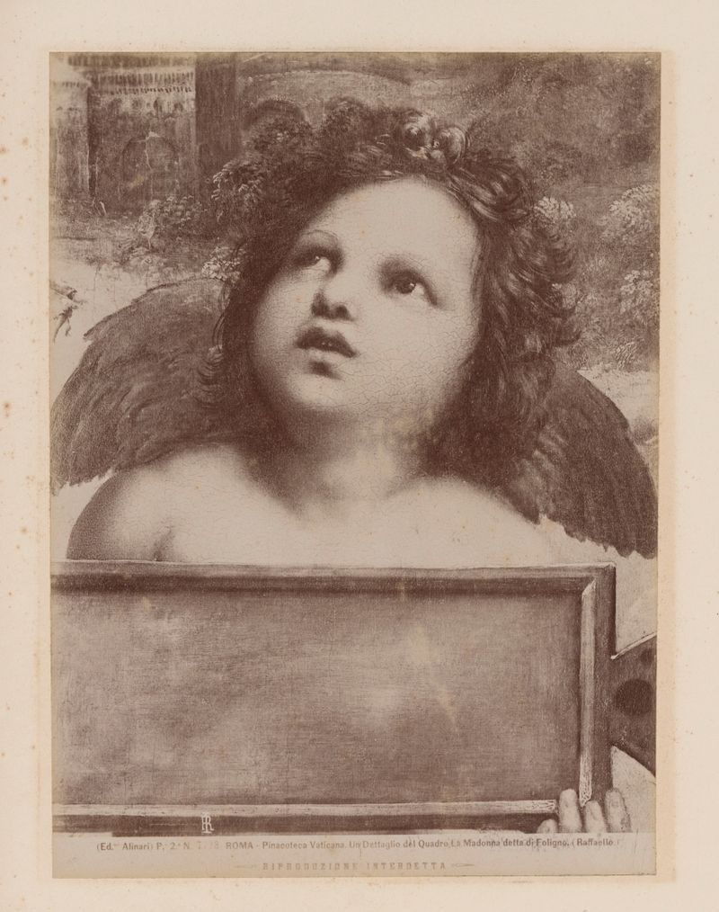 Detalle de la Madonna de Fratelli Alinari, impresión de albúmina