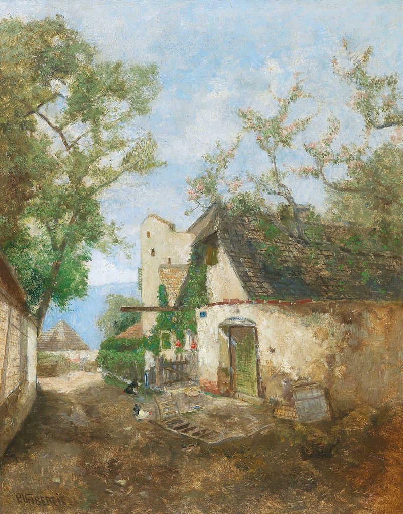 Landscape with a river and hills by Paul Unbereit, medium unknown