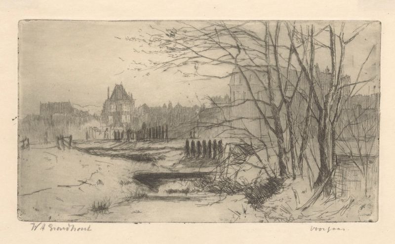 Paisagem com flores de primavera em óleo sobre tela de Willem Adrianus Grondhout
