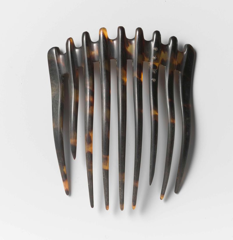 Concha de tartaruga decorativa com designs ornamentais de Unknown Artist
