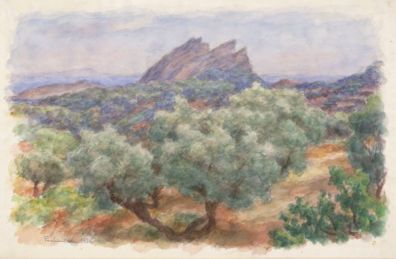 Landscape with Bec d’Aigle rock, óleo sobre lienzo de Józef Pankiewicz