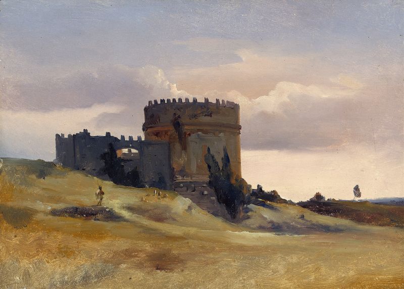 The Tomb of Cecaelia Metella, oil painting by François Antoine Léon Fleury