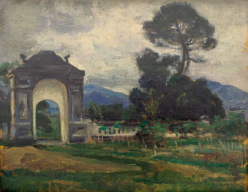 Vue d’Annam by Victor Tardieu, depicting a vibrant landscape, oil painting