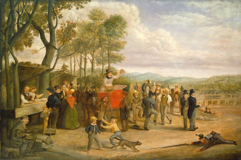 Cena histórica de soldados de Charles Henry Granger, óleo