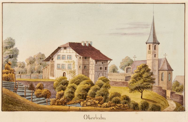 Oberbalm de Jakob Samuel Weibel, Post-Impresionismo, paisaje con colores vibrantes.