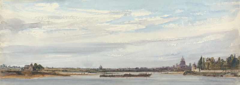 View of Paris from Charenton, oil on canvas by William Callow