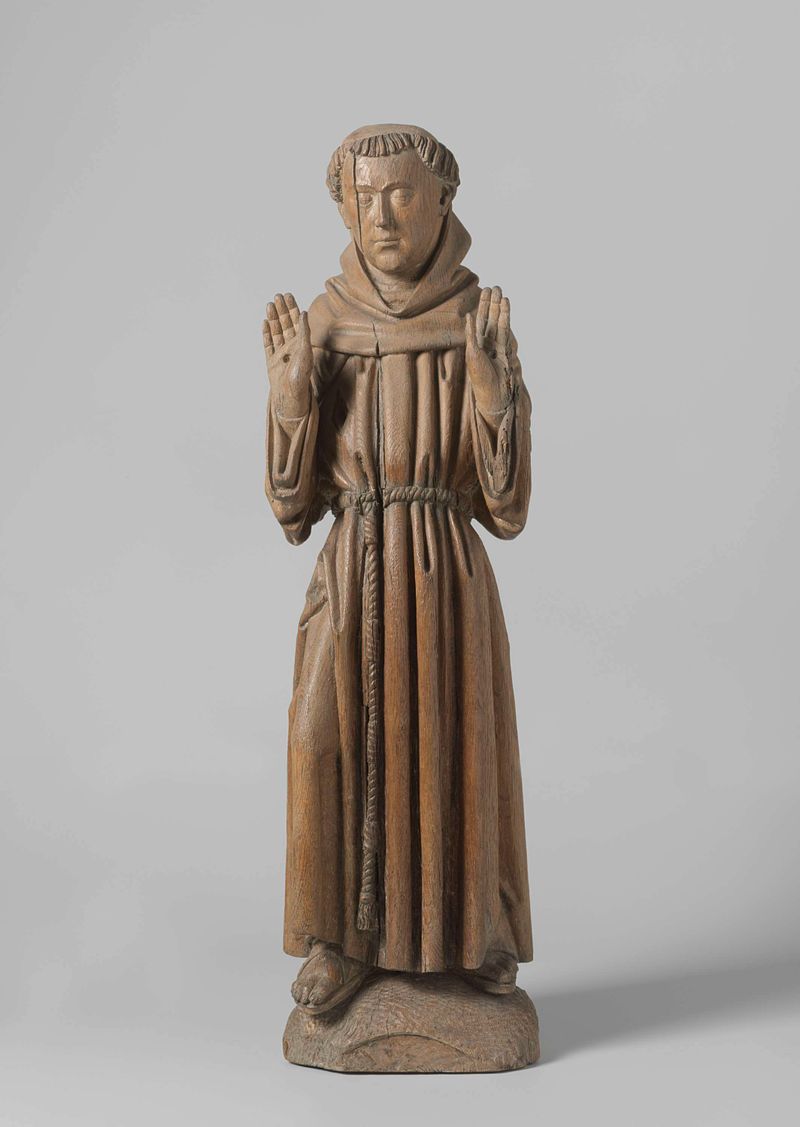 San Francisco de Master of Koudewater, medio de roble, representando a un santo sereno con expresión suave