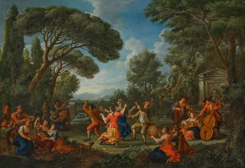 The Four Seasons by Giovanni Reder, oil painting depicting vibrant spring colors and nature.