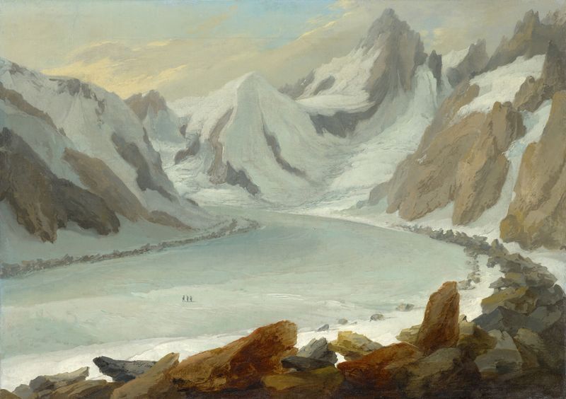 Finsteraargletscher mit Blick auf das Finsteraarhorn by Caspar Wolf, oil painting