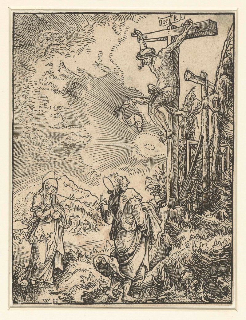 Christ on the cross with Mary and John, paper by Wolfgang Huber