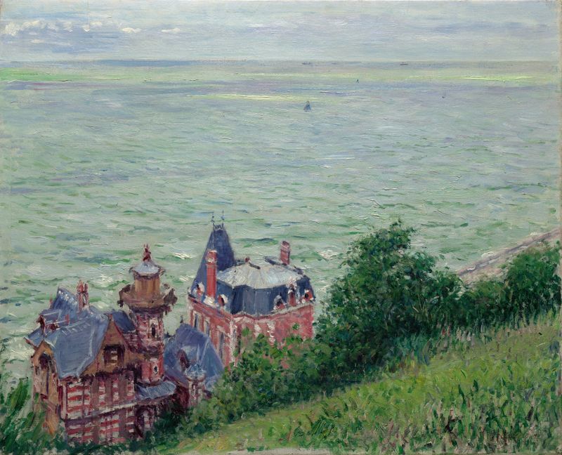 Villas at Trouville, oil on canvas by Gustave Caillebotte