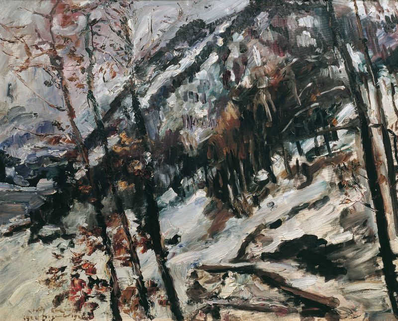 Landscape of Der Herzogstand Am Walchensee Im Schnee, oil on canvas by Lovis Corinth