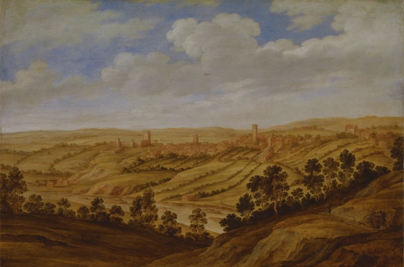 Richmond Castle, Yorkshire by Alexander Keirincx, oil on canvas