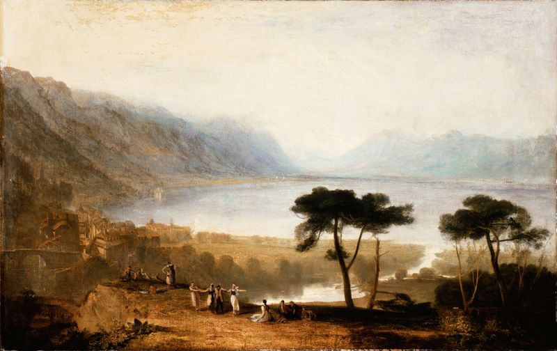 Lago de Genebra de Montreux, óleo sobre tela de Joseph Mallord William Turner