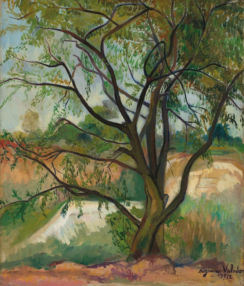 L’arbre by Suzanne Valadon, depicting a tree in oil painting.