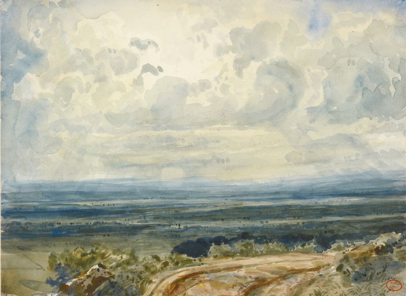 View of a valley in Normandy, oil on canvas by Paul Huet