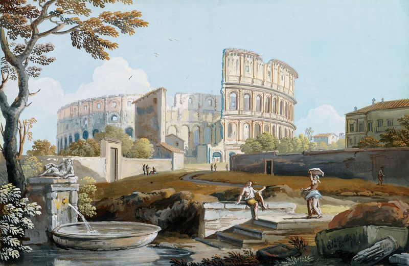 The Colosseum, oil on canvas by Giovanni Battista Busiri