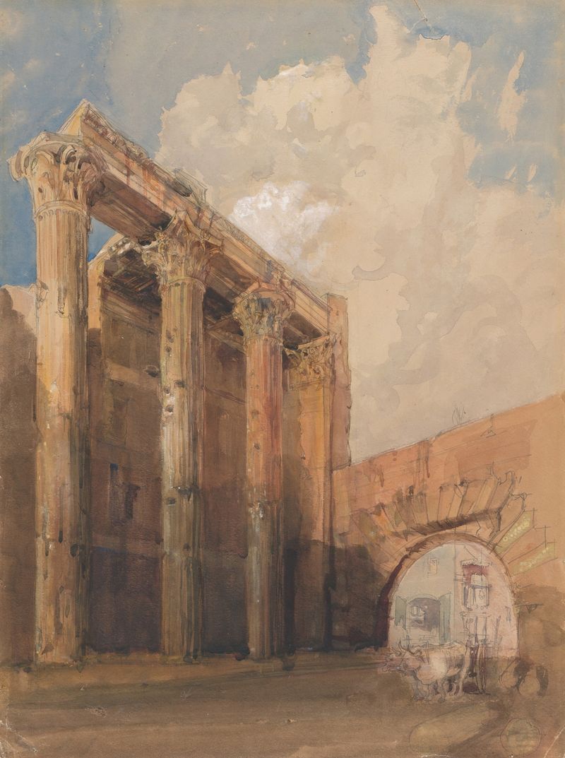 Pintura a óleo do Templo de Marte Ultor de James Holland