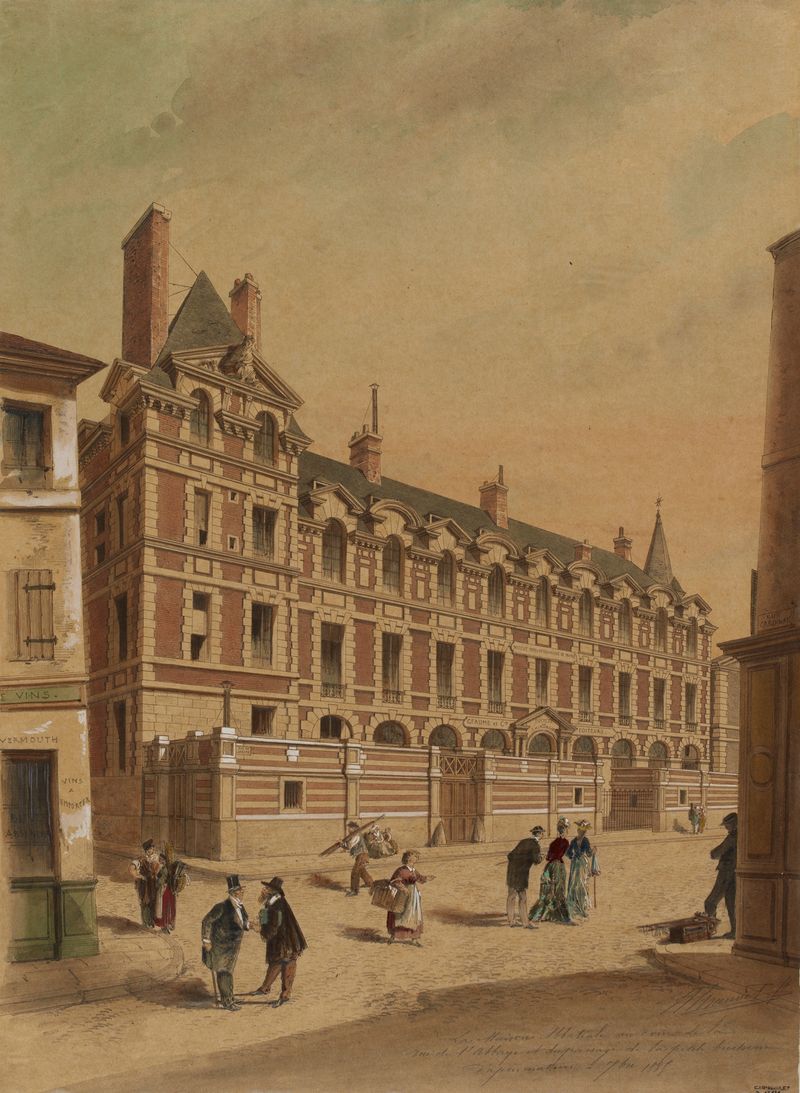 Architecture of Maison Abbatiale à l’angle de la rue de l’Abbaye by Jules-Adolphe Chauvet