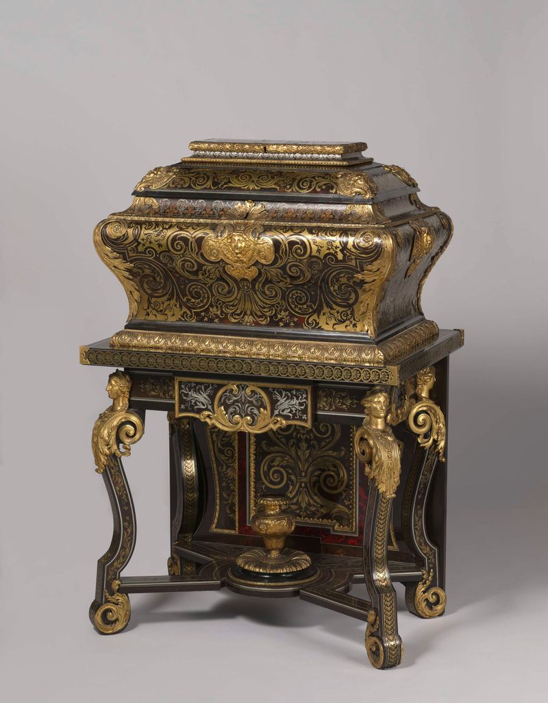 Decorative art featuring toiletkoffers by André-Charles Boulle, c. 1685-1690