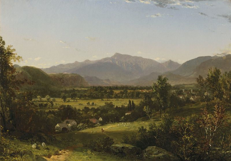 Mount Washington from North Conway, oil on canvas by John Frederick Kensett, depicting a mountain and forest.