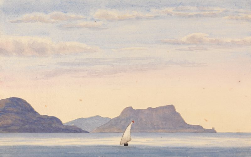 Cabrita Point – Rock of Gibraltar, oil on canvas by George Lothian Hall
