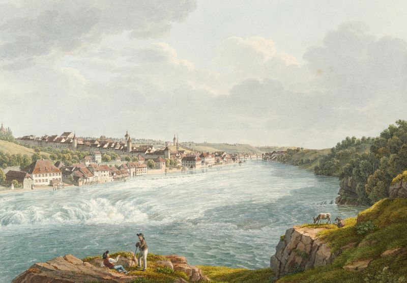 Paisaje de Johann Heinrich Luttringhausen, pintura al óleo que muestra la interacción de luz y sombra.