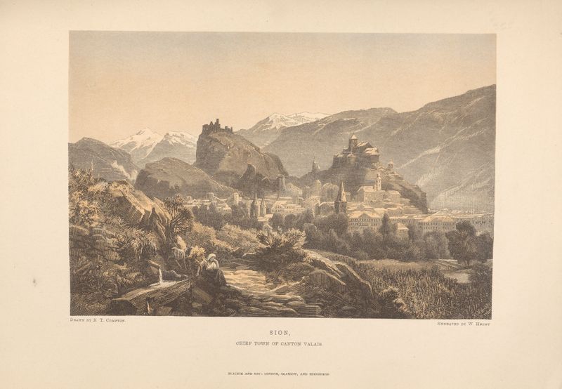 Pintura a óleo de paisagem de Theodor Gsell Fels com tons suaves e luz.