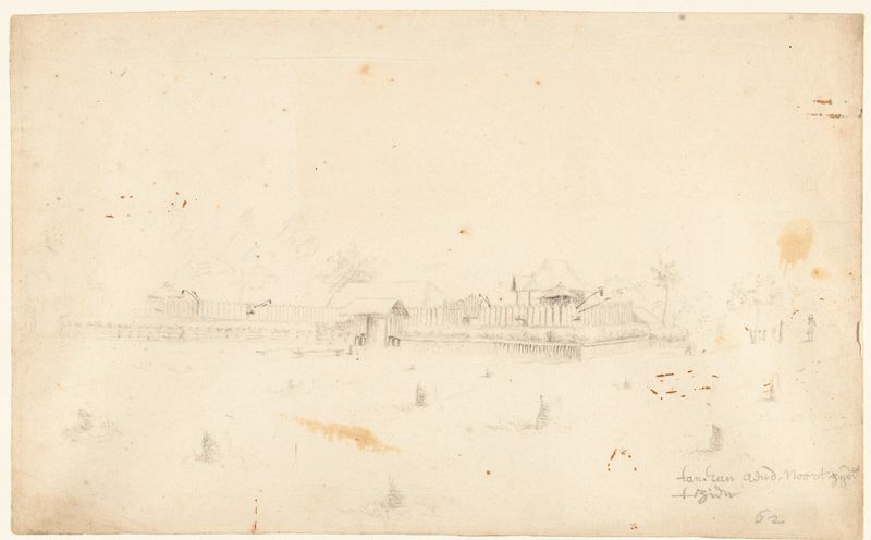 Paisaje con tonos tierra de un artista desconocido, c. 1700