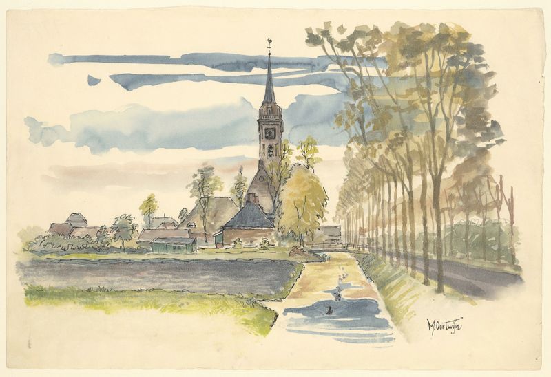 Paisagem com forte e Beemsterdijk de Maarten Oortwijn, meio desconhecido.