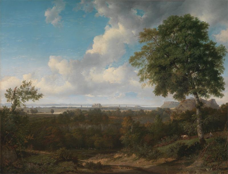 Landscape of Edinburgh from the Braids, oil painting by Patrick Nasmyth