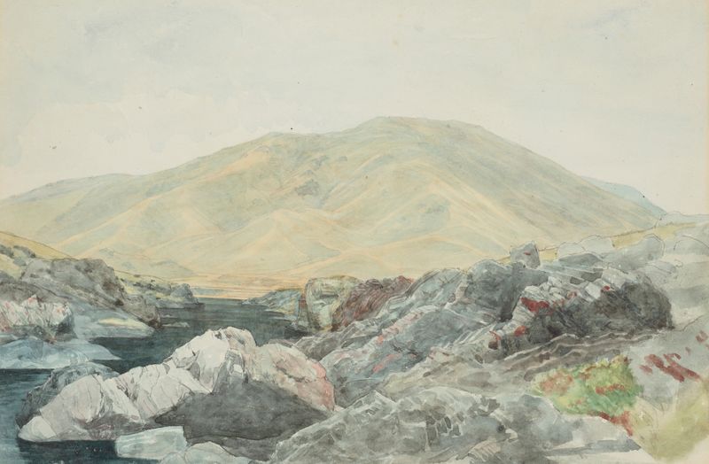 River Acheron de James Crowe Richmond, óleo sobre lienzo que representa un paisaje de río sereno