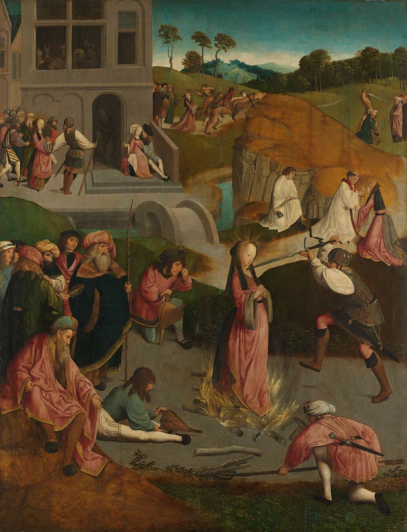 El Martirio de Santa Lucía, óleo sobre panel de Master of the Figdor Deposition