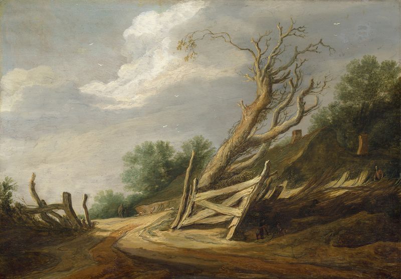 Landscape with Open Gate, oil on canvas by Pieter de Molijn