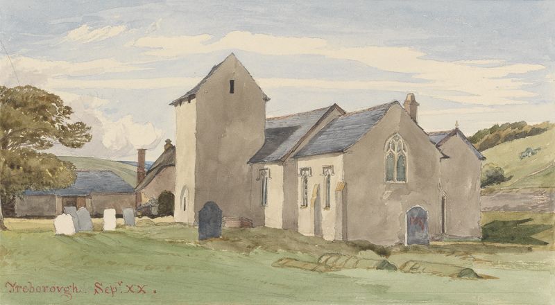 Drawing by Rev. James Bulwer featuring textured lines and ink.
