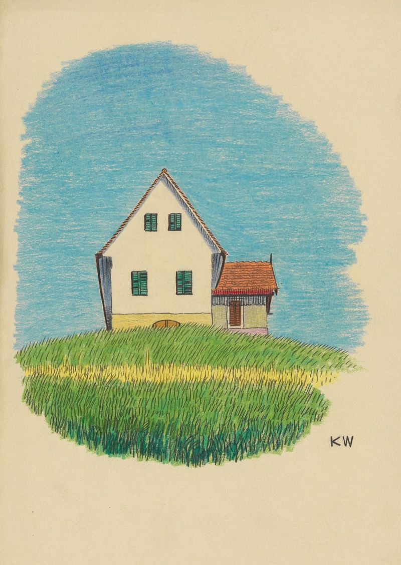 Arquitetura em tons pastel suaves de Karl Wiener, por volta de 1924