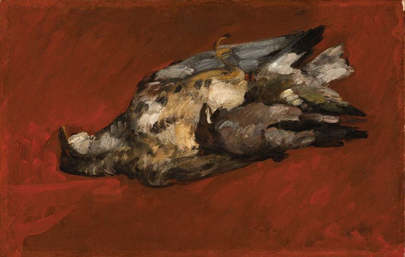 Naturaleza muerta con aves de caza en lino de Paul Cézanne