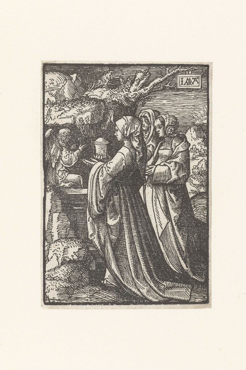 De drie Maria's bij het lege graf, papel, Jacob Cornelisz van Oostsanen