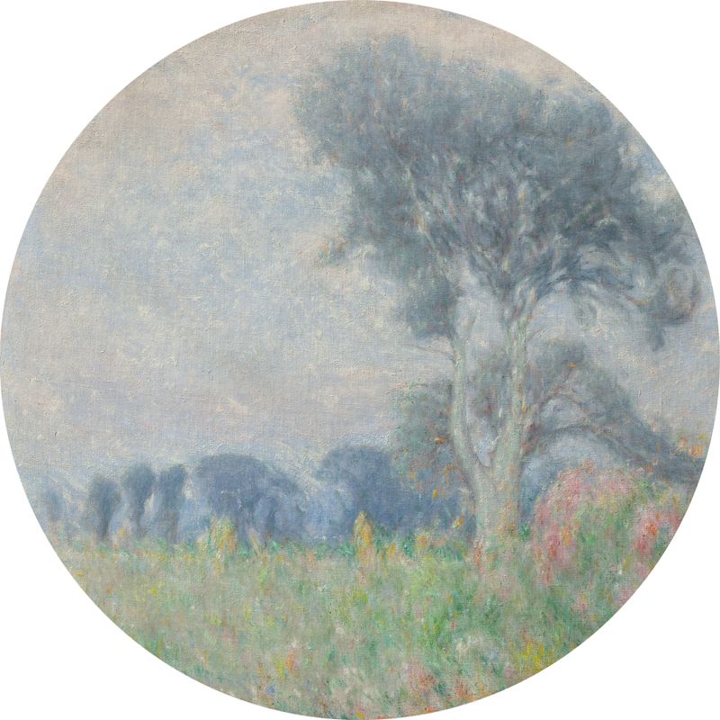 Landscape with a Tree by Karol Miloslav Lehotský, oil on canvas, featuring a tree against a pale sky.