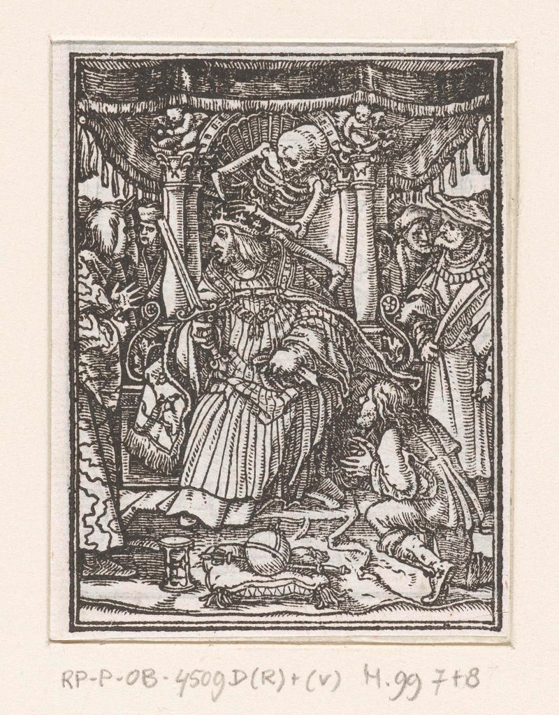 Retrato de um imperador em ricos trajes carmesim e dourados, papel de Hans Holbein