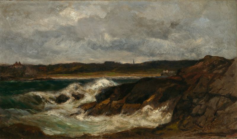 Paisagem de Newport por Edward Mitchell Bannister, óleo sobre tela