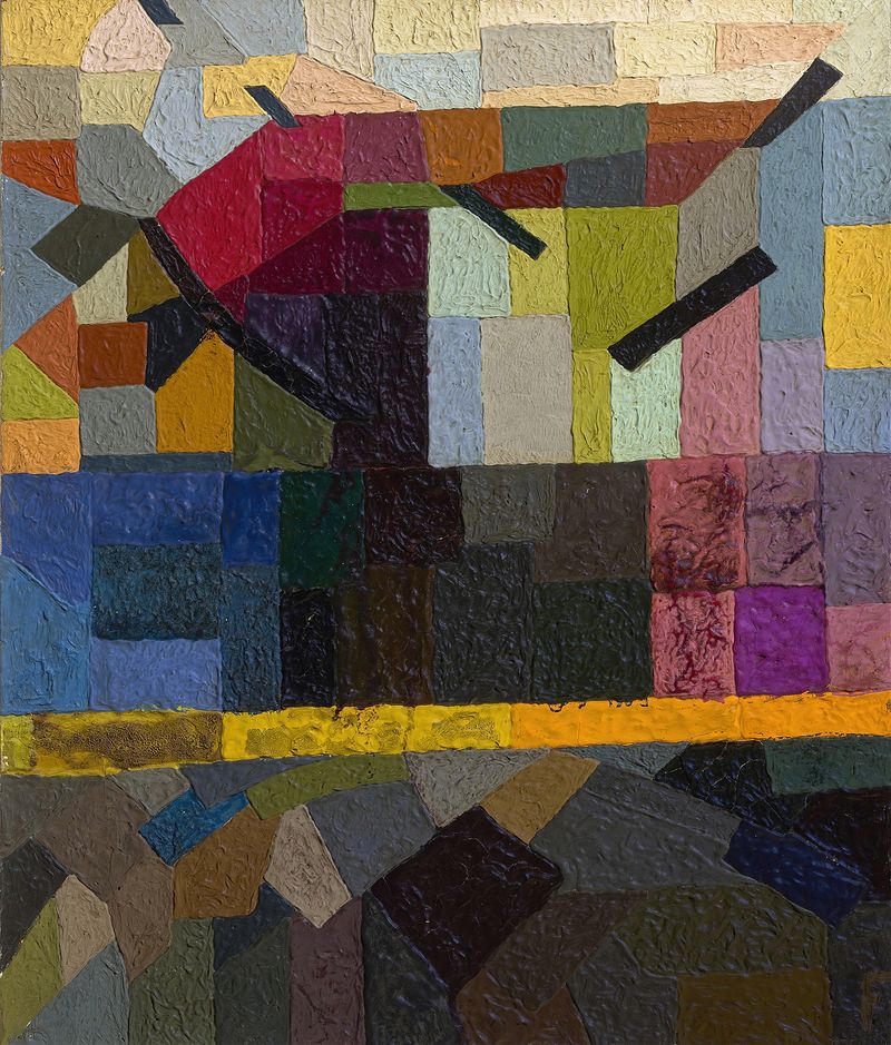 Árvore abstrata de Otto Freundlich, 1927, pintura a óleo