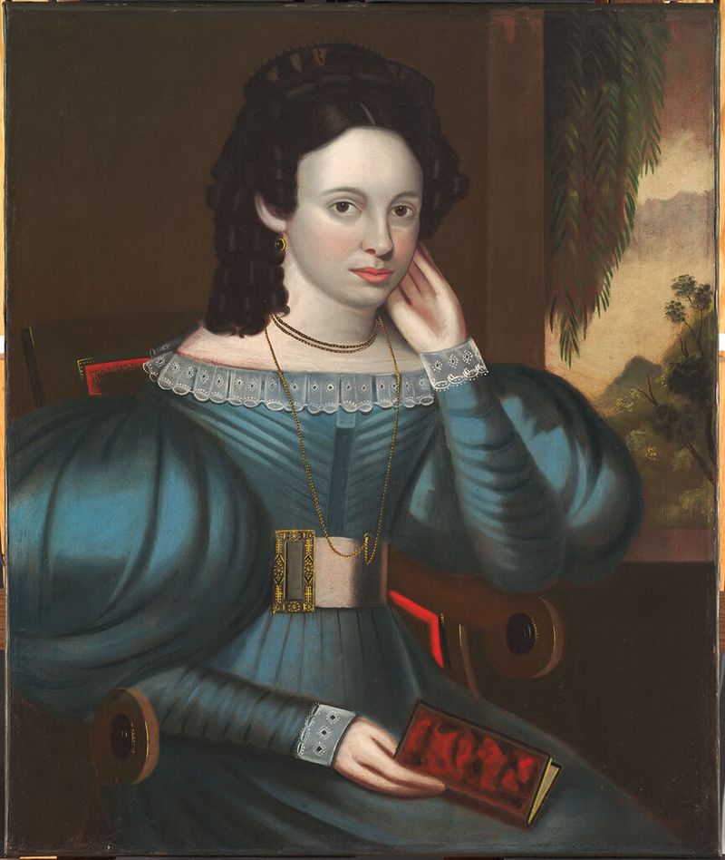 Retrato de Sarah Phillips Church de John S. Blunt, óleo sobre lienzo