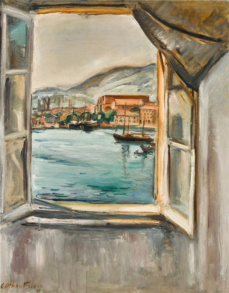 Marine scene of the port of Toulon by Emile Othon Friesz, oil painting