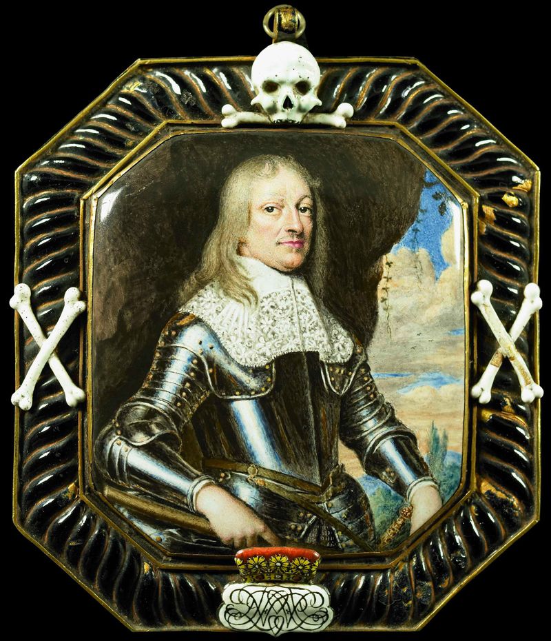 Retrato de Willem Frederik, graaf van Nassau-Dietz, em metal por artista desconhecido