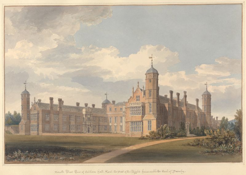 Paisaje de Cobham Hall Kent por John Buckler, pintura al óleo