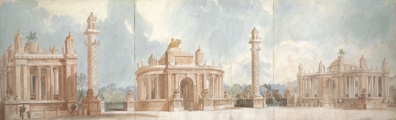 Design for Hyde Park and St. James’ Park Entrance by Sir John Soane, 1826, architecture