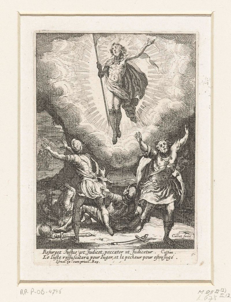 Grabado de Jacques Callot que representa una figura en despertar, explorando luz y sombra.