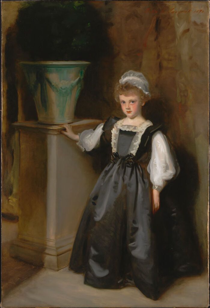 Portrait of Laura Lister, oil on canvas by John Singer Sargent, showcasing her elegant attire.
