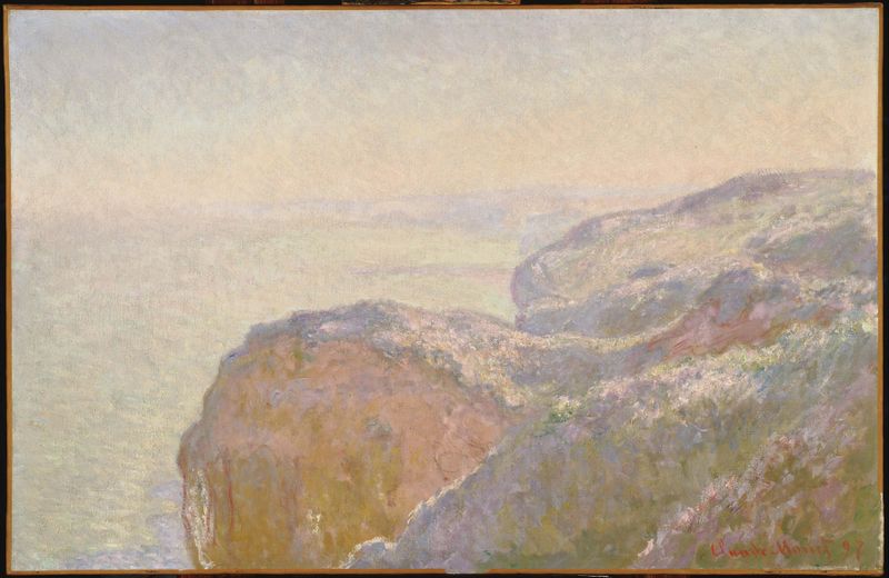 Paisagem de Val-Saint-Nicolas, perto de Dieppe por Claude Monet, pintura a óleo